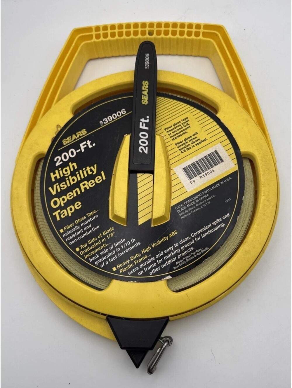 SEARS 200ft High Visibility Open Reel Tape Rare